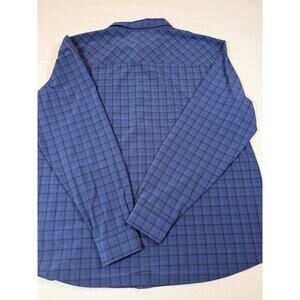 Columbia Sportswear Men's Long Sleeve Plaid Button Down Shirt Blue XXL